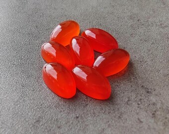 AAA+ Quality Carnelian Cabochon Big Oval Shape Flat Back Calibrated Gemstone, for Jewelry Making