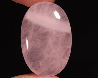 Elegant Top Quality Natural Rose Quartz Oval Shape Cabochon Loose Gemstone For Making Jewelry 59.80 Ct 35X24X8 MM NF-5763