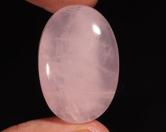 Terrific Top Quality Natural Rose Quartz Oval Shape Cabochon Loose Gemstone For Making Jewelry 62.25 Ct 33X23X10 MM NF-5775