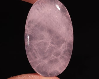 Beautiful Top Quality Natural Rose Quartz Oval Shape Cabochon Loose Gemstone For Making Jewelry 59.60 Ct 42X26X6 MM NF-5758