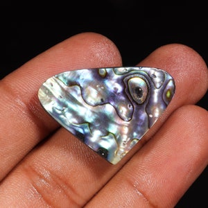 Natural Abalone Shell Heart Cabochon: Jewelry Making (23X33X6 MM)