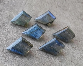 Natural Labradorite Kite Shape Faceted Cut Calibrated Wholesale Gemstones, AAA+ Quality All Sizes Available