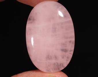 Immaculate Top Quality Natural Rose Quartz Oval Shape Cabochon Loose Gemstone For Making Jewelry 67.90 Ct 37X24X8 MM NF-5767