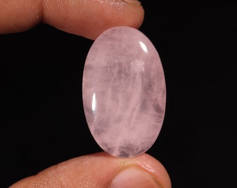 Classic Top Quality Natural Rose Quartz Oval Shape Cabochon Loose Gemstone For Making Jewelry 35.30 Ct 32X20X6 MM NF-5780