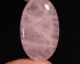 Supreme Top Quality Natural Rose Quartz Oval Shape Cabochon Loose Gemstone For Making Jewelry 59.25 Ct 39X24X7 MM NF-5770