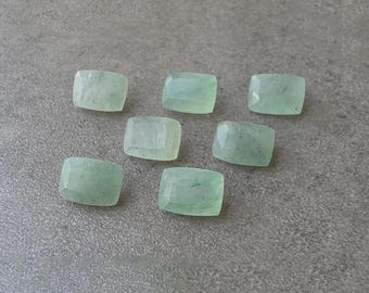 Natural Aventurine Faceted Cut Rectangle Cushion Shape Calibrated Loose Gemstone, for Rings, Earrings, Pendants