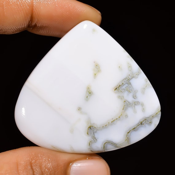 Natural Tree Agate Gemstone Heart Shape 41.50 Ct Designer Tree Agate Matched Pair Cabochon Gemstone For Making Earring 23X23X5MM