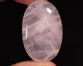 Awesome Top Quality Natural Rose Quartz Oval Shape Cabochon Loose Gemstone For Making Jewelry 72.85 Ct 39X25X9 MM NF-5778