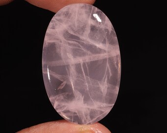 Classic Top Quality Natural Rose Quartz Oval Shape Cabochon Loose Gemstone For Making Jewelry 52.85 Ct 38X25X7 MM NF-5759