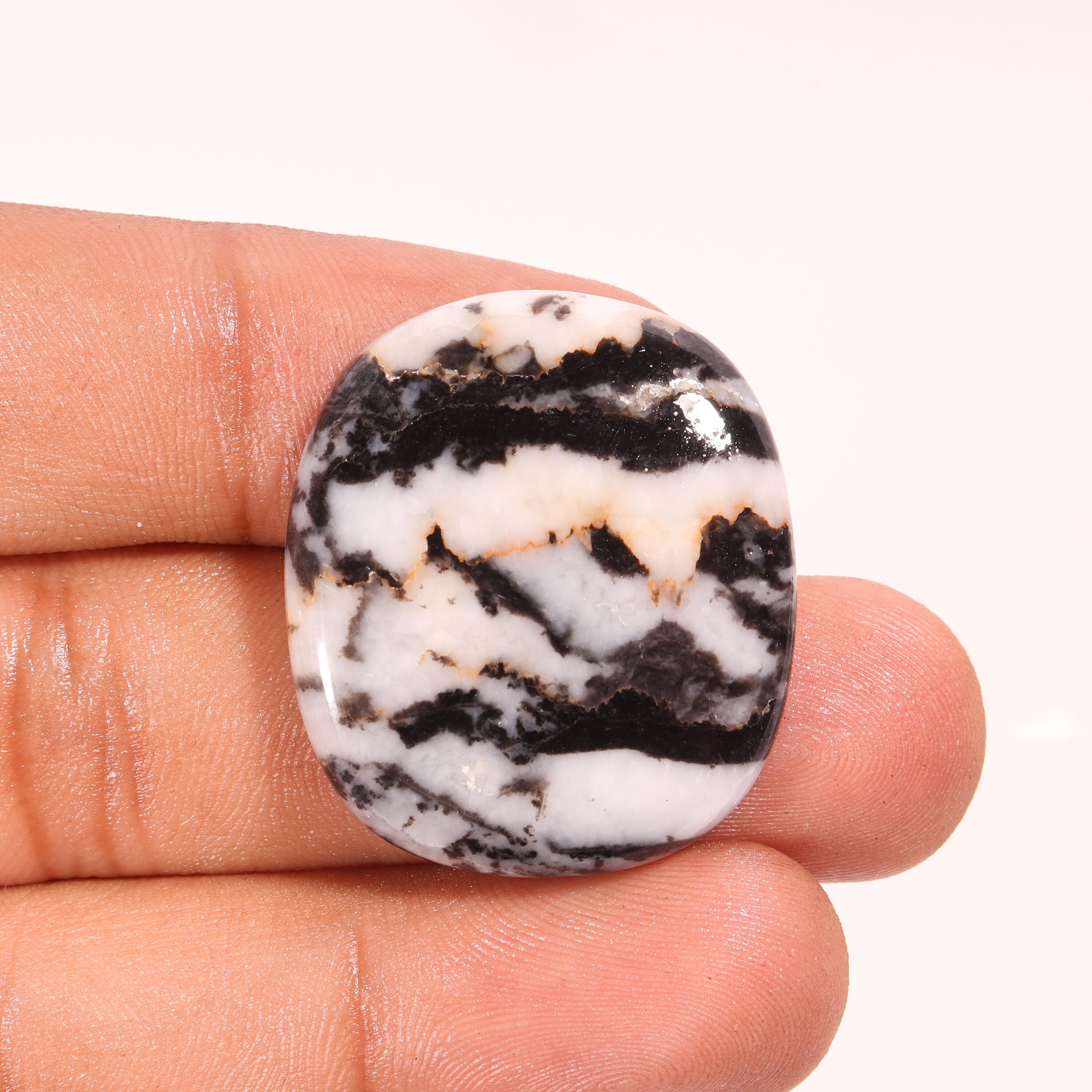 Natural Black Zebra Jasper Marvellous Top Quality Radiant