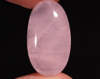 Incredible Top Quality Natural Rose Quartz Oval Shape Cabochon Loose Gemstone For Making Jewelry 29.40 Ct 27X16X8 MM NF-5789