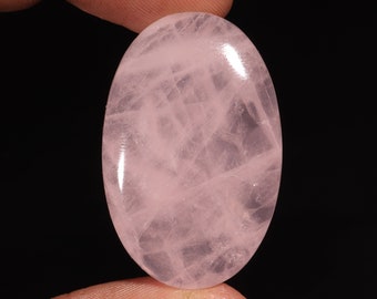 Exclusive Top Quality Natural Rose Quartz Oval Shape Cabochon Loose Gemstone For Making Jewelry 58.30 Ct 38X25X7 MM NF-5783