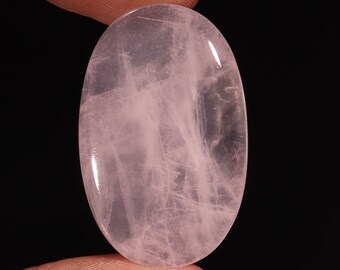 Fantastic Top Quality Natural Rose Quartz Oval Shape Cabochon Loose Gemstone For Making Jewelry 47.25 Ct 37X23X6 MM NF-5765