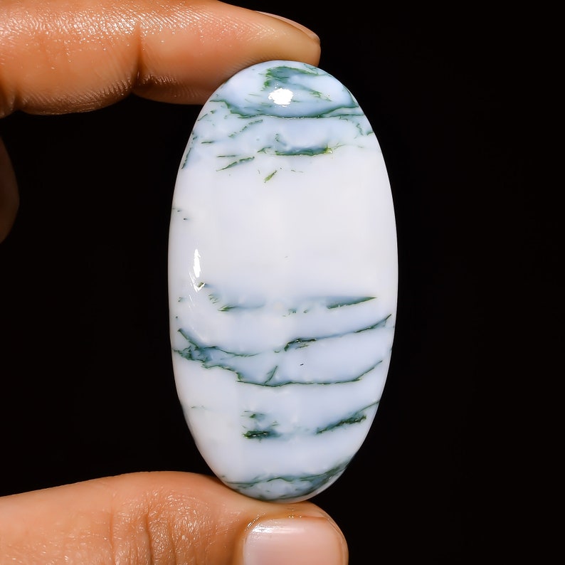 51X26X6 mm NF-2129 Beautiful Top Grade Quality 100/% Natural Tree Agate Oval Shape Cabochon Loose Gemstone For Making Jewelry 57 Ct