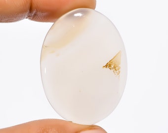 Strabiliante qualità di prima qualità 100% naturale agata Montana forma ovale cabochon pietra preziosa sciolta per realizzare gioielli 47 ct. 37X28X5 mmNF-1666