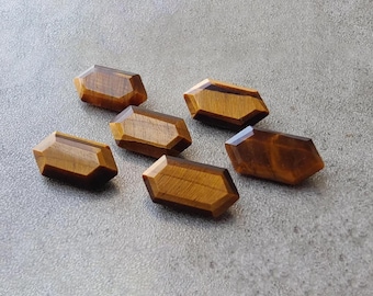 Natural Tiger Eye Faceted Cut Hexagon Shape Calibrated Gemstone for Jewelry Making