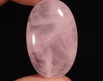 Fabulous Top Quality Natural Rose Quartz Oval Shape Cabochon Loose Gemstone For Making Jewelry 64.20 Ct 37X24X9 MM NF-5764