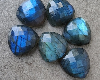 Labradorite naturale Trillion Cabochon, pietra preziosa taglio a scacchiera