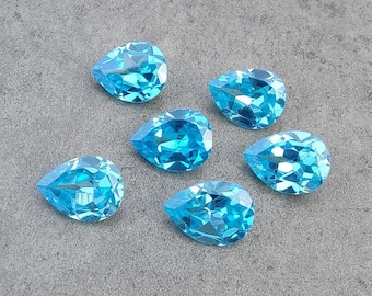 Natural Blue Quartz Pear Shape Faceted Cut Calibrated Teardrop Shape AAA+ Quality  Wholesale Gemstones, All Sizes Available