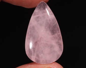 Supreme Top Quality Natural Rose Quartz Pear Shape Cabochon Loose Gemstone For Making Jewelry 33.00 Ct 33X20X6 MM NF-5791