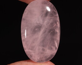 Fabulous Top Quality Natural Rose Quartz Oval Shape Cabochon Loose Gemstone For Making Jewelry 50.90 Ct 35X21X8 MM NF-5785