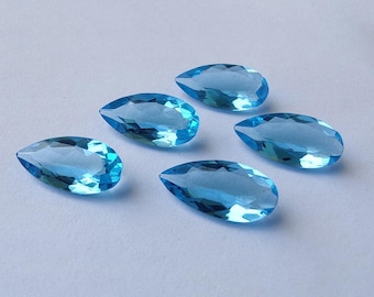 AAA+ Quality Blue Quartz Faceted Cut Teardrop Shape Calibrated Gemstone, for Jewelry Making