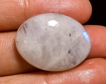 RAINBOW MOONSTONE Natural Cabochon Loose Gemstone Oval Shape For Making Jewelry 25 Ct. 25X19X7 mm