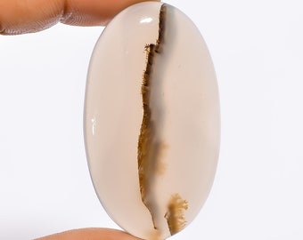 Incredibile qualità superiore 100% naturale agata Montana forma ovale cabochon pietra preziosa sciolta per realizzare gioielli 76 ct. 49X28X6 mmNF-1664