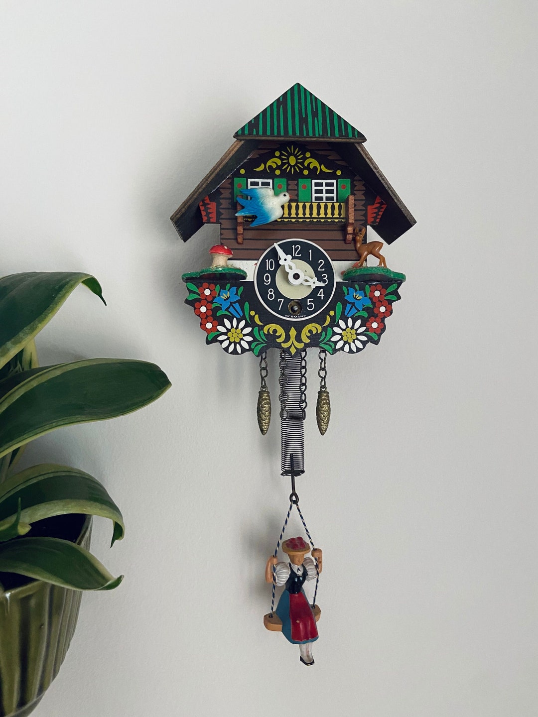 Vintage German Miniature Cuckoo Clock Wind up for Decor Only Etsy