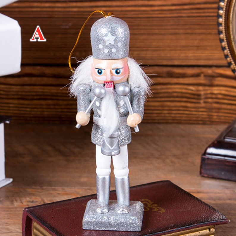 5pcs Vintage Wooden Nutcracker Doll 4.7 12cm Toy Etsy