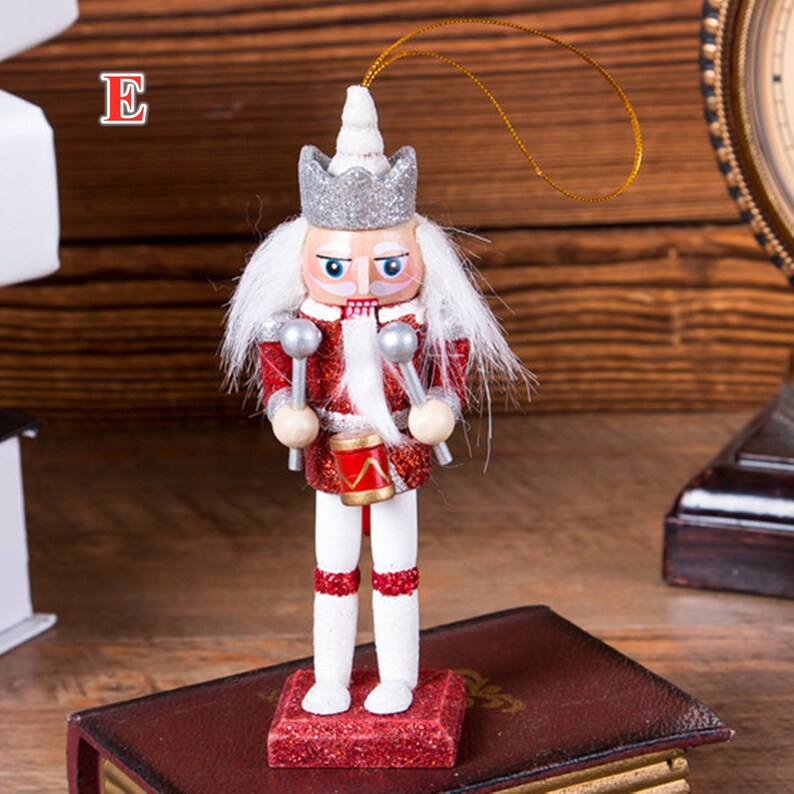 5pcs Vintage Wooden Nutcracker Doll 4.7 12cm Toy Etsy