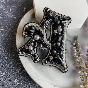 Personalized Letter Brooch,Embroidered Letter A, Gift Name Brooch,Personalized Letter Brooch,Handmade Personal Pin,Handmade Special Brooch