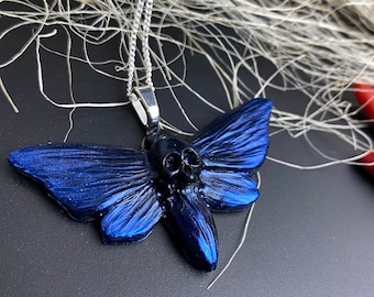 Moth necklace, Moth necklace, butterfly necklace, gothic necklace, necklace for witch