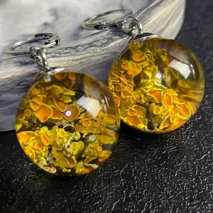 Lichen earrings, Forest earrings, goblincore earrings, Terrarium lichen jewelry