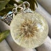 Dandelion Necklace Pendant, Dried Flower Necklace, Natural Dandelion,