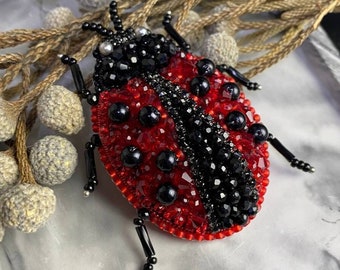 Ladybug brooch, ladybug pin, ladybug jewelry