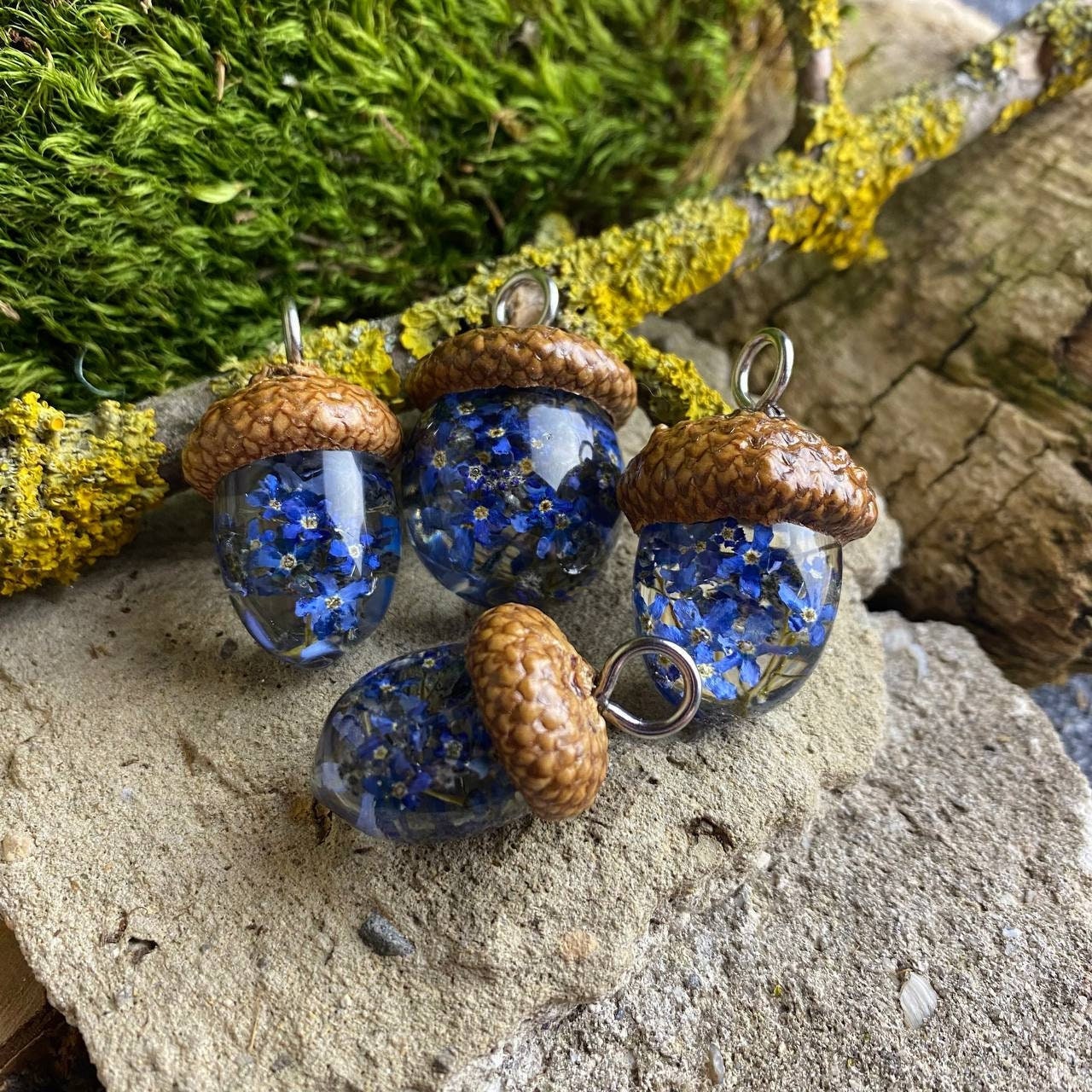 Resin acorn best sale pendant