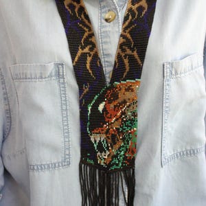 Xenomorph Beaded Necklace: Handmade Alien Film Jewelry