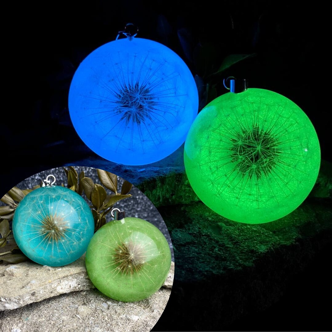 Dandelion Necklace Pendant, Dried Flower Necklace, Natural Dandelion