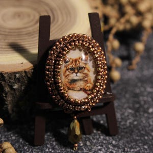 Brooch cat, vintage brooch, vintage pin, cat jewelry