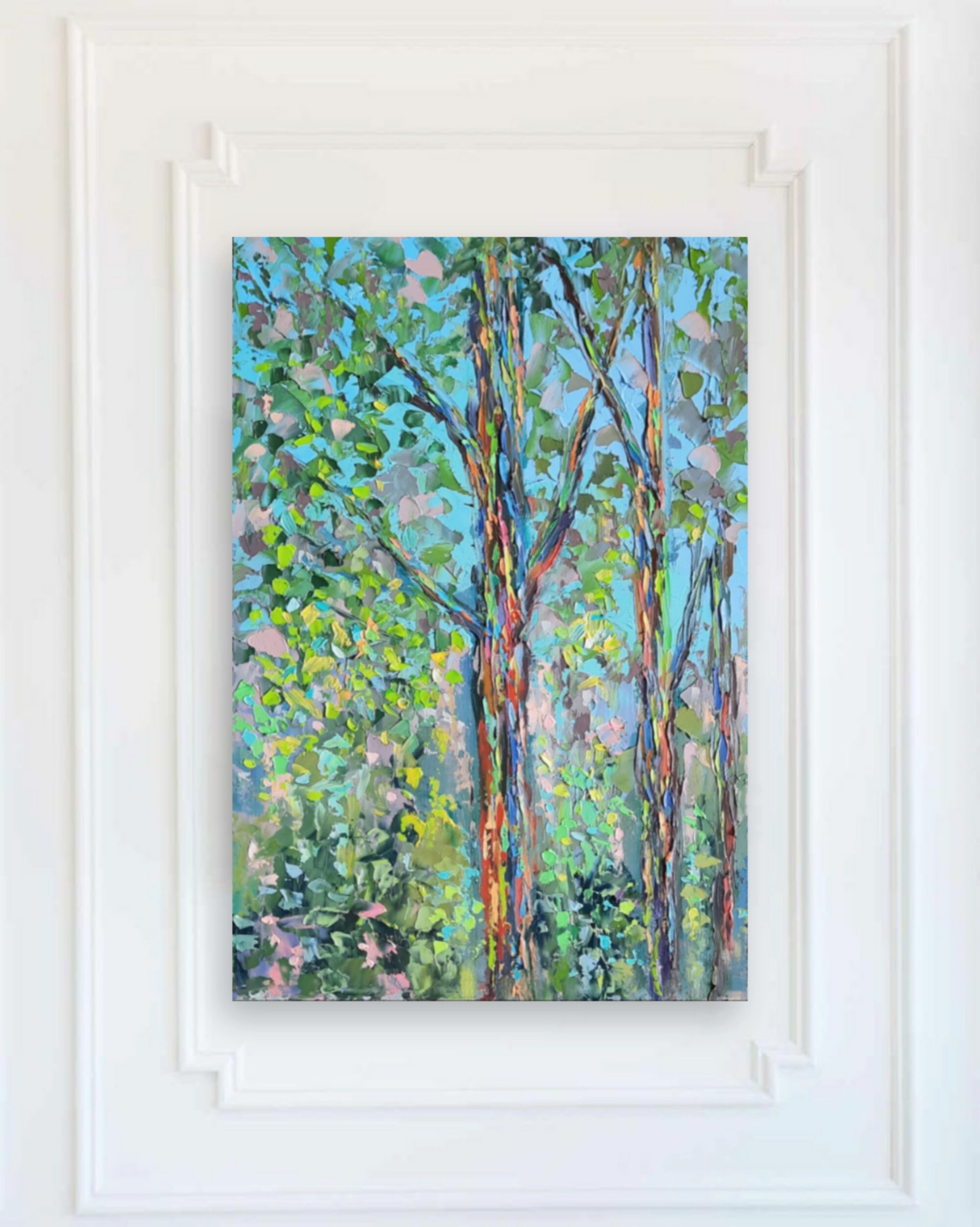Eucalyptus Tree Painting Original Art California Landscape Etsy