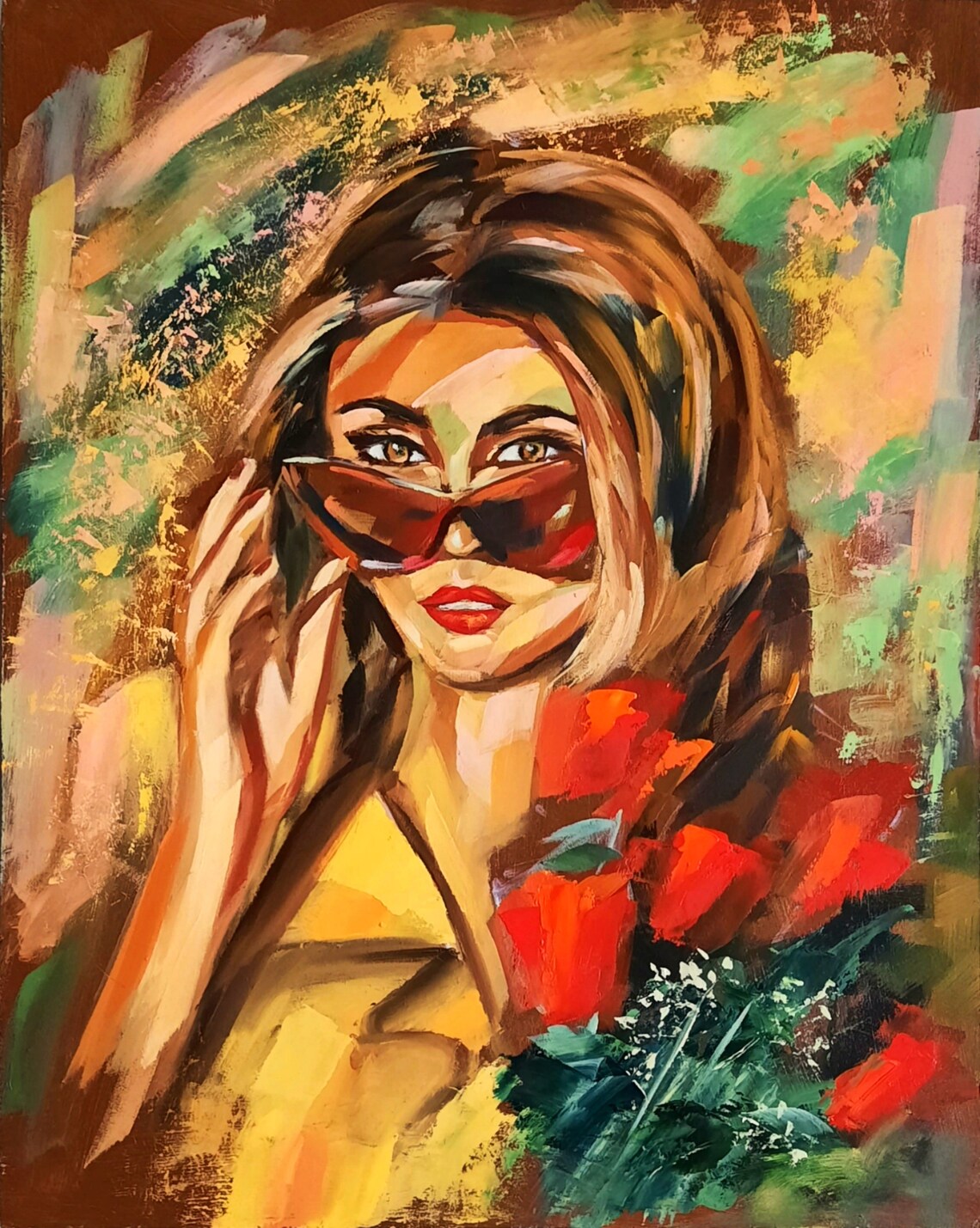 Spanish Woman Painting Spanish Original Art Portrait Oil Etsy UK