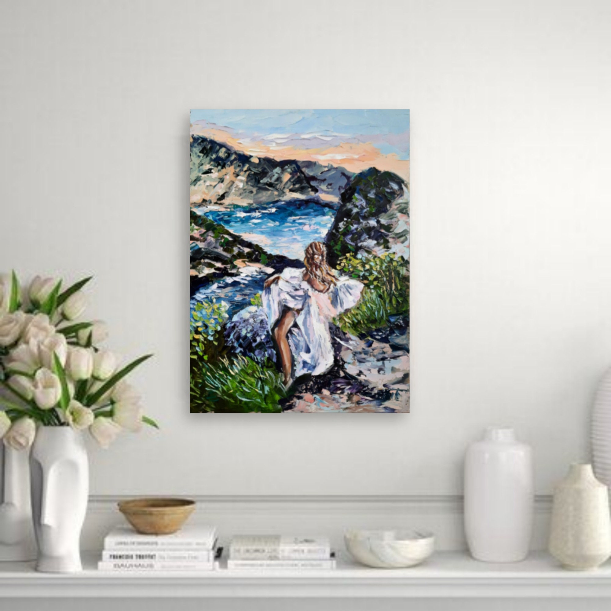 Bali Painting Landscape Original Art Indonesia Wall Art | Etsy