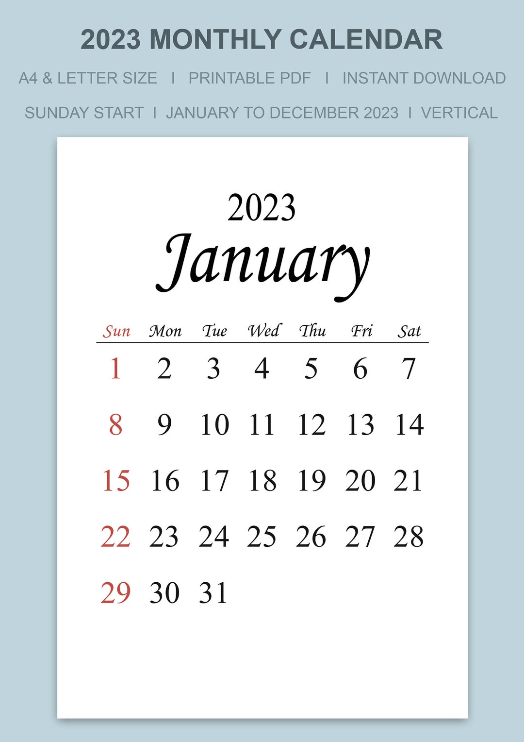 monthly-calendar-printable-monthly-calendar-2023-printable-etsy
