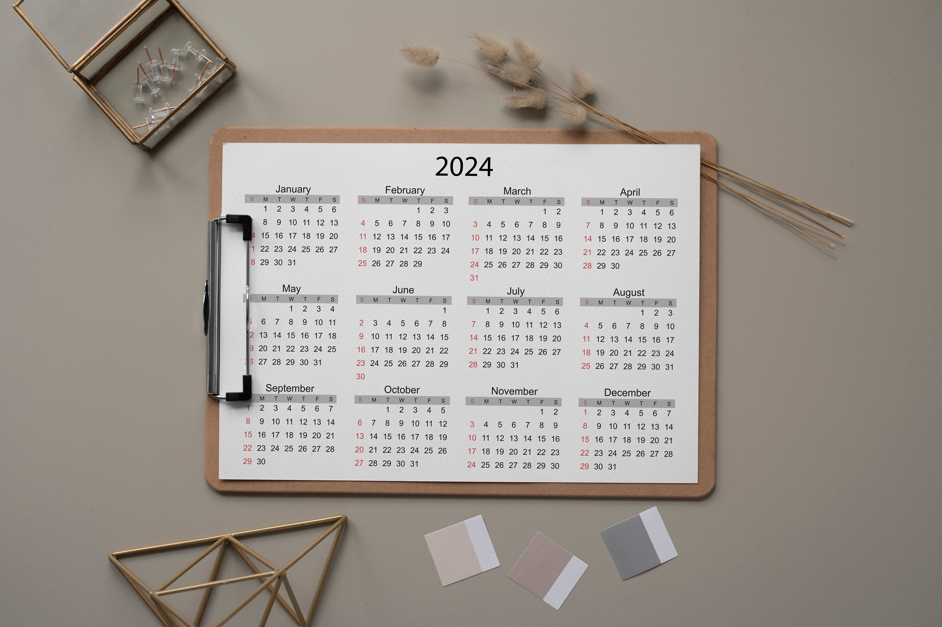 202425 Calendar Printable, Yearly Calendar,one Page Calendar, Year at