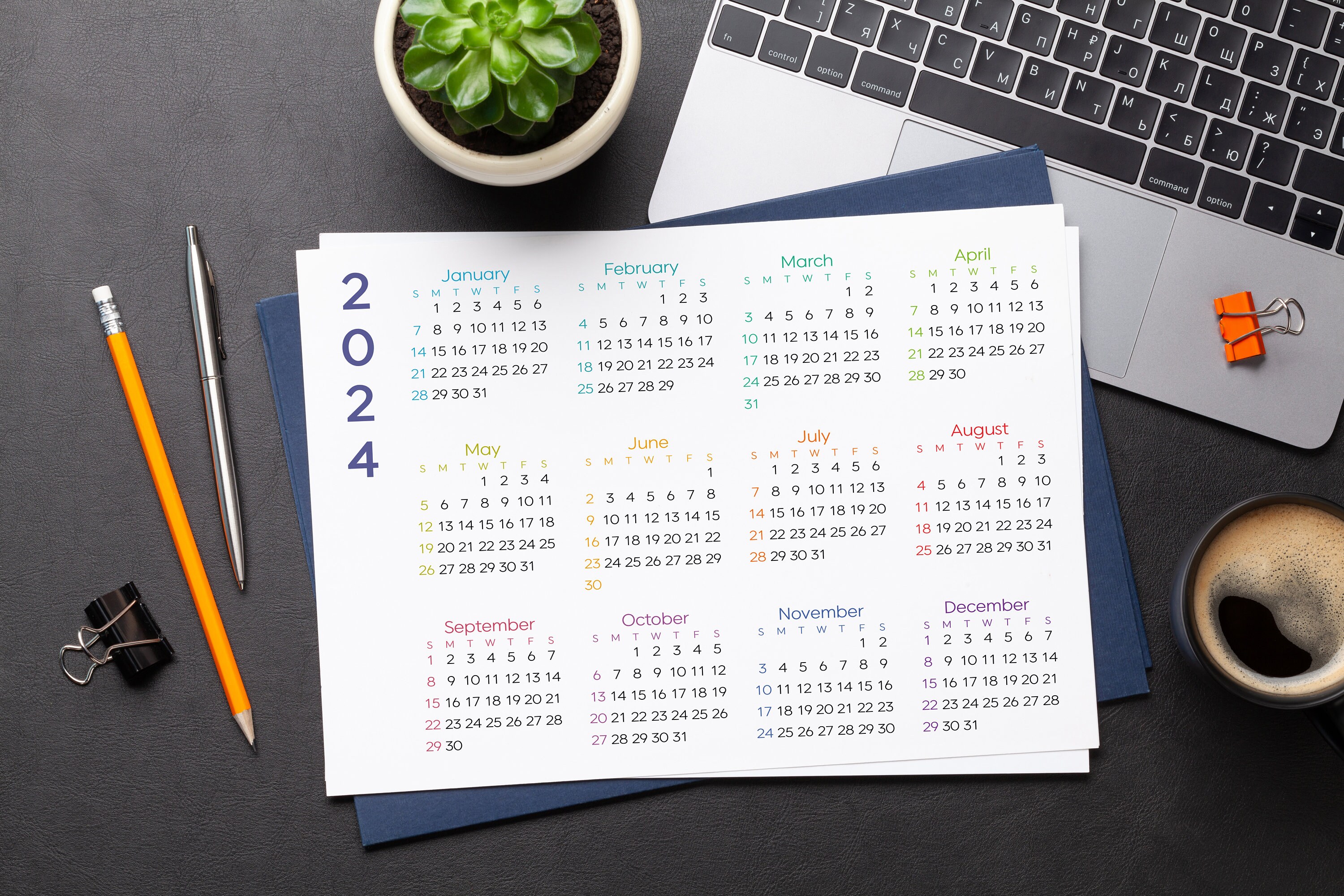 2024-25 Calendar Printable, Yearly Calendar,one Page Calendar, Year at ...