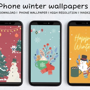 Phone Wallpaper |Winter wallpapers | Phone Background | Instant Download | Digital Download / iPhone /smartphone wallpaper