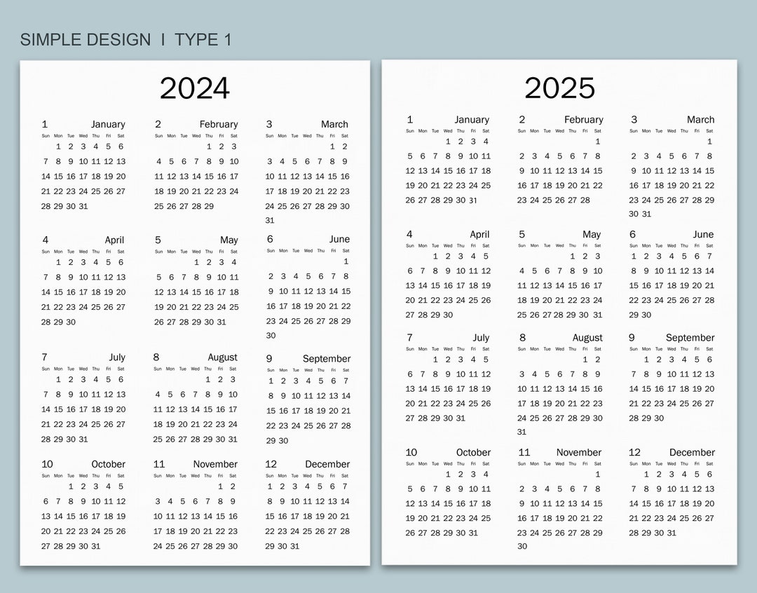 COM. Calendar 2024 サイン入り Buy 2024-25 Calendar Printable, Yearly Calendar, Minimalist
