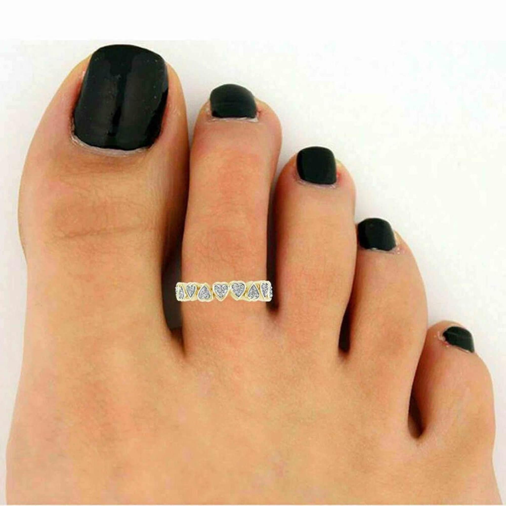 Fashion Jewelry Gift Adjustable Toe Ring Foot Jewelry 10K Etsy