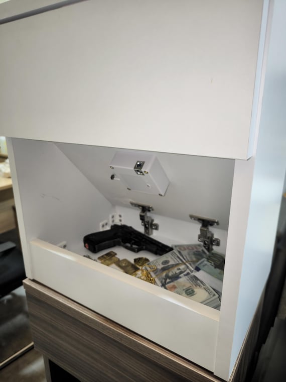 Modern Nightstand with Hidden RFID Safe – Lockable Bedside Table